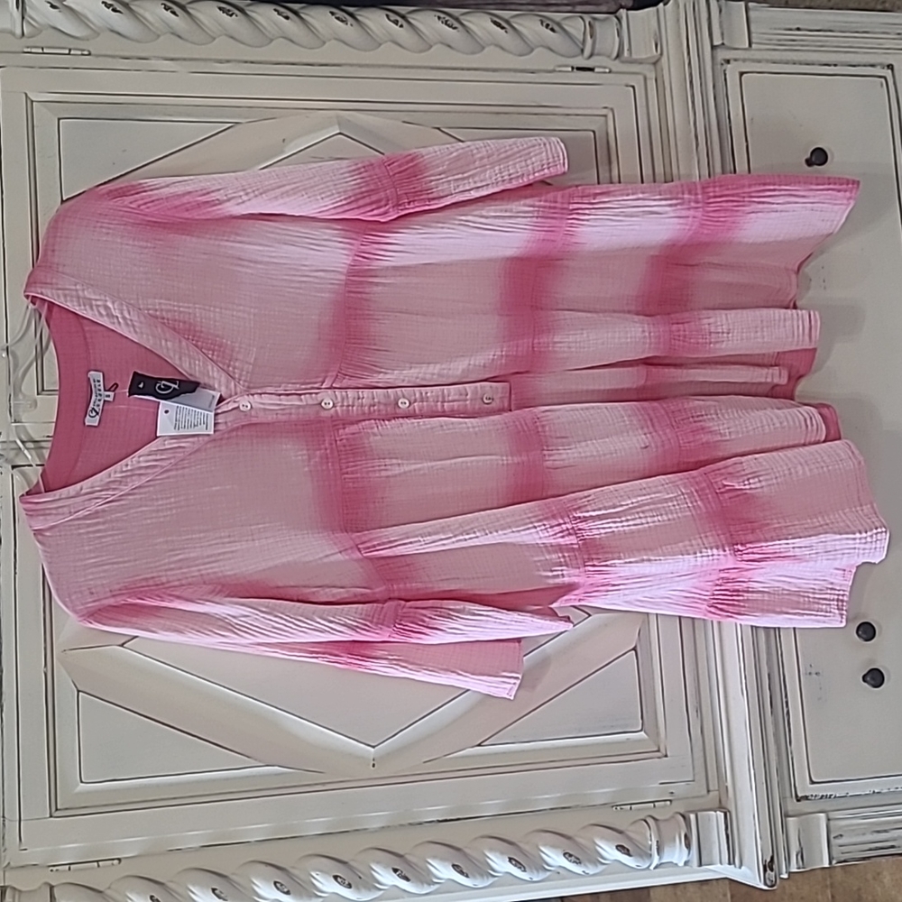 NWT Generous Small Pink Tunic Gauze Style Material